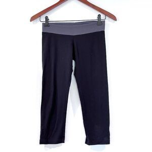 Elisabetta Rogiani Capri Legging Low Rise Black Grey Small Workout Gym